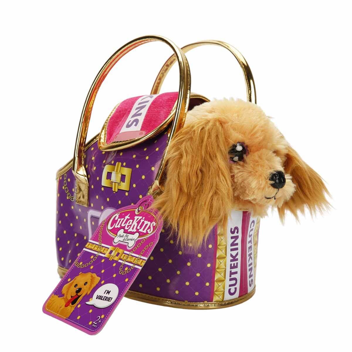 Peluş Hayvanlar, Sunman, Cutekins Taşıma Çantalı Peluş Köpek