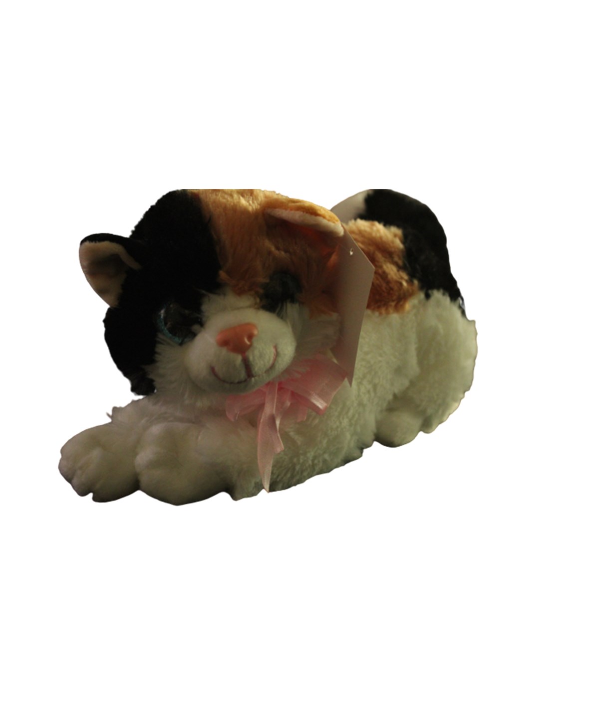 Peluş Hayvanlar, OSMAN KIZILKAYA, KZL Sesli Peluş Kedi 25 cm 76189 Beyaz Turuncu