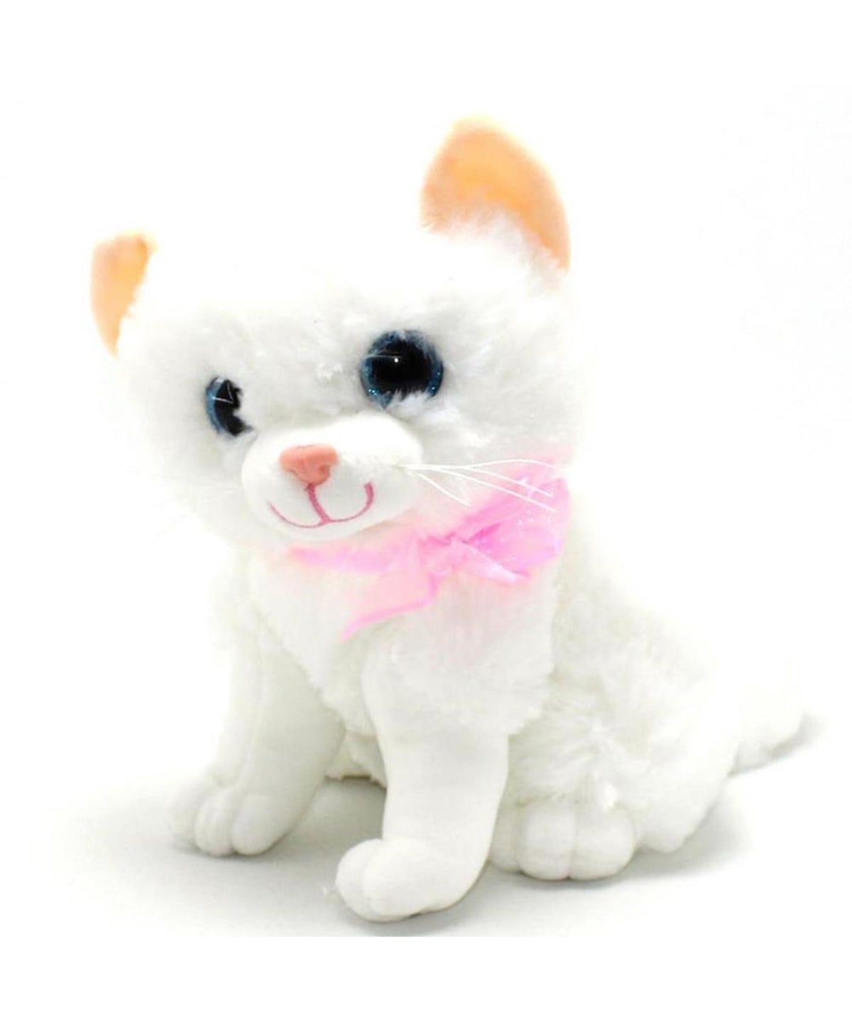 Peluş Hayvanlar, OSMAN KIZILKAYA, KZL Sesli Peluş Kedi 25 cm 76189 Beyaz