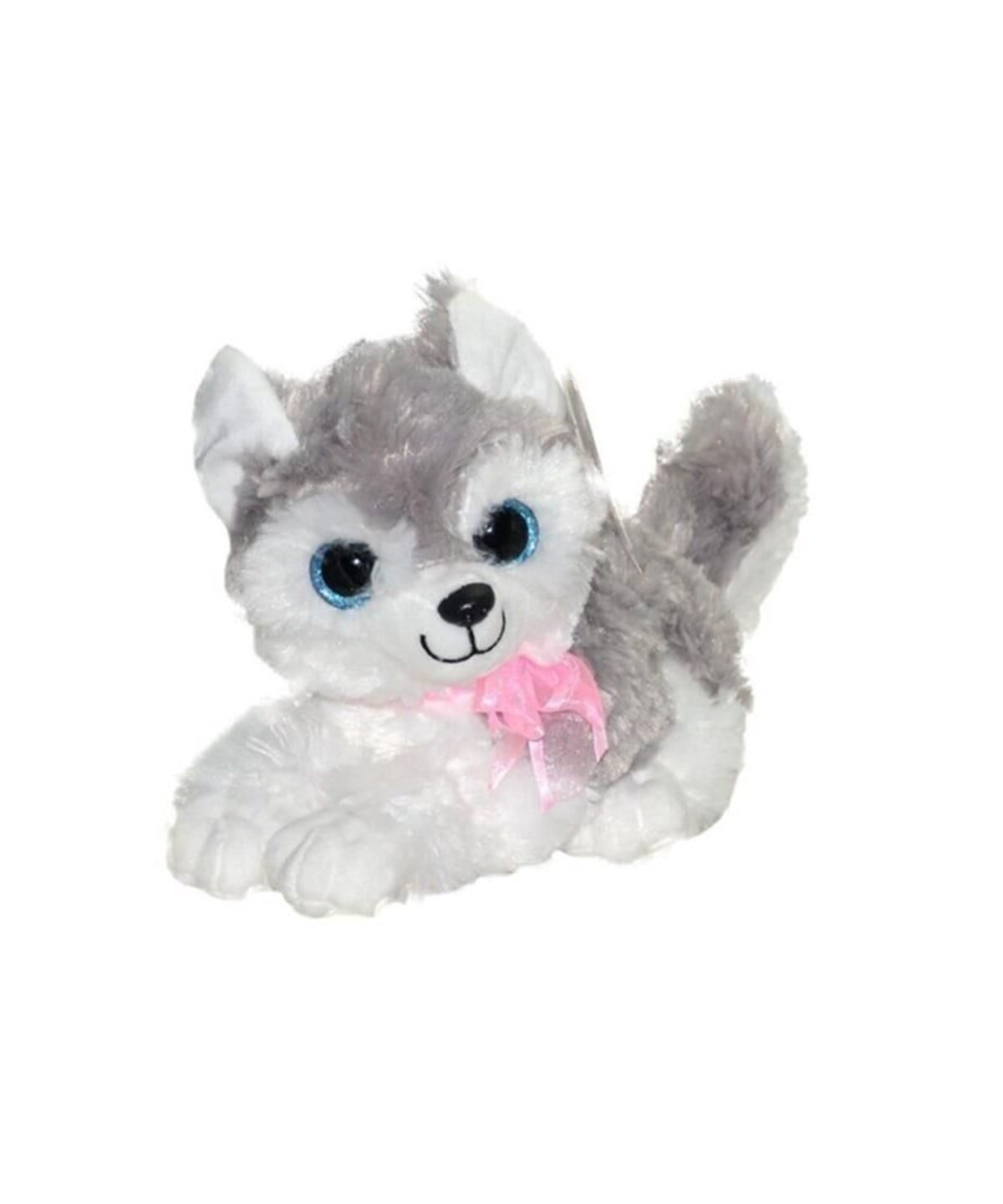 Peluş Hayvanlar, OSMAN KIZILKAYA, KZL Sesli Peluş Köpek 25 cm 93636 Beyaz Gri