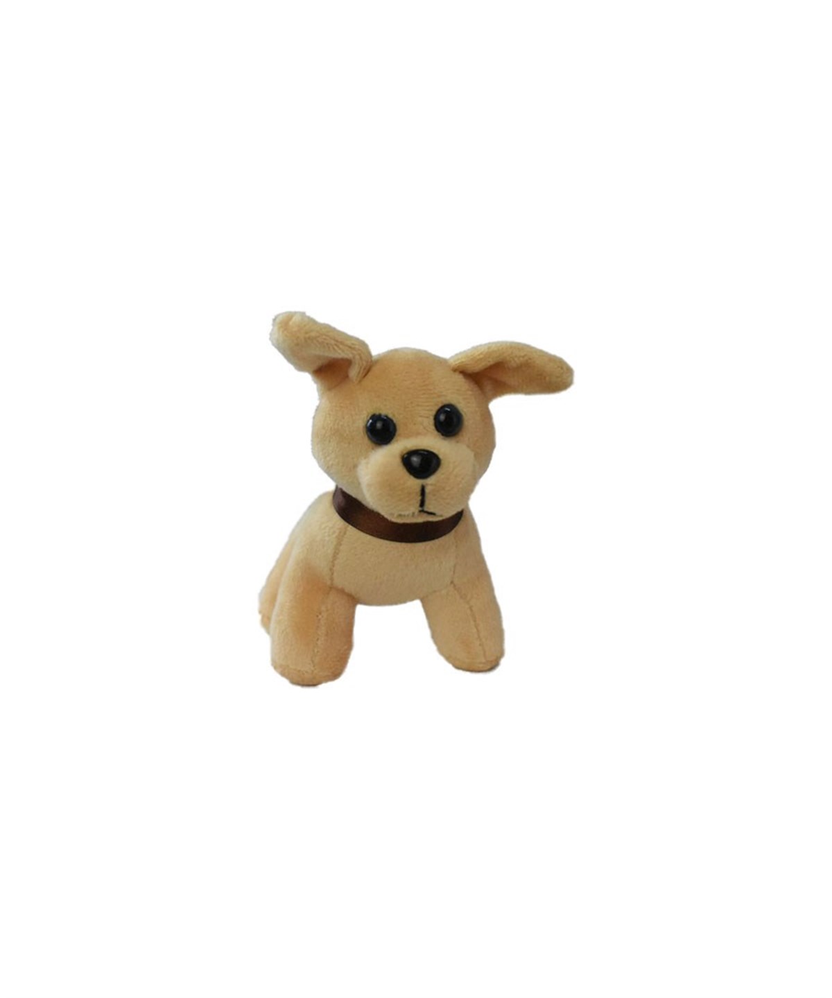 Peluş Hayvanlar, OSMAN KIZILKAYA, KZL Sesli Peluş Köpek 15 cm 90598 Kahverengi
