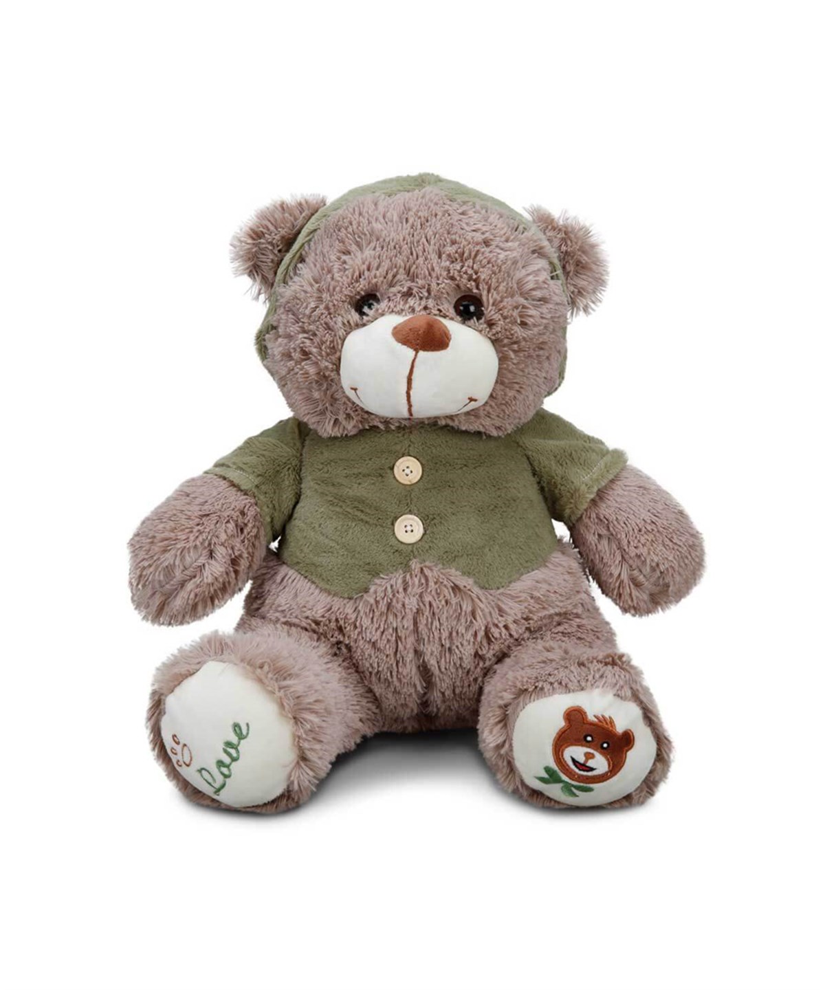 Peluş Hayvanlar, Sunman, Puffy Friends T-Shirtlü Sevimli Peluş Ayı 43 cm 10143 Kahverengi