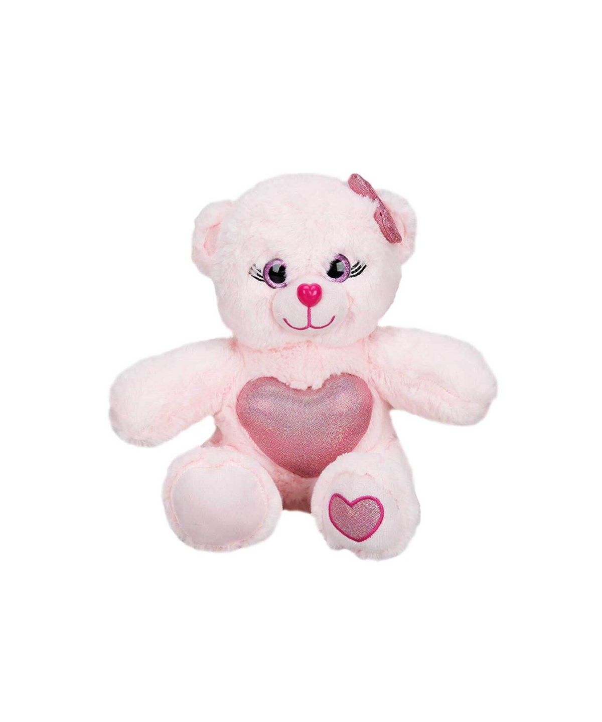 Peluş Hayvanlar, Sunman, Renkli Peluş Ayı 26 cm 15124 Açık Pembe