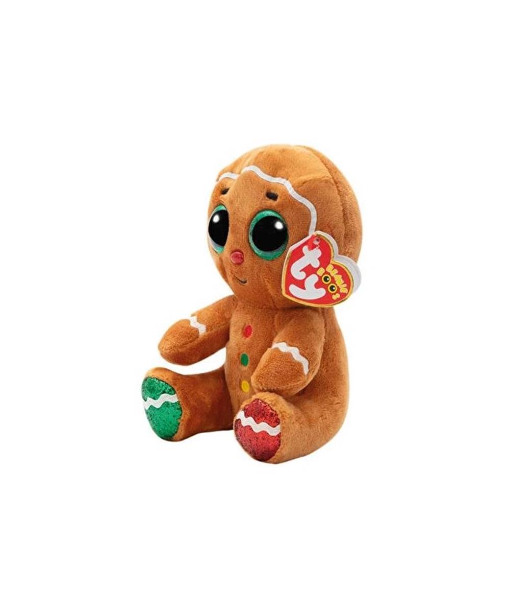 Peluş Hayvanlar, TY, Ty Beanie Boos Crumble Kahverengi· Zencefi·lli· Kurabi·ye Adam 15 Cm
