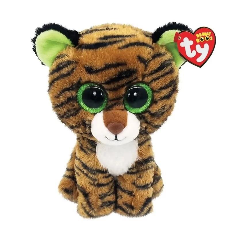 Peluş Hayvanlar, TY, TY Beanie Boos Kahverengi Çizgili Tiggy 15 Cm