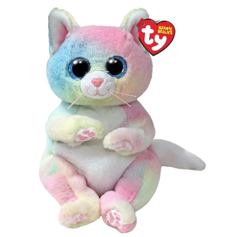 Peluş Hayvanlar, TY, TY Beanie Jenni Rainbow Cat 20 Cm
