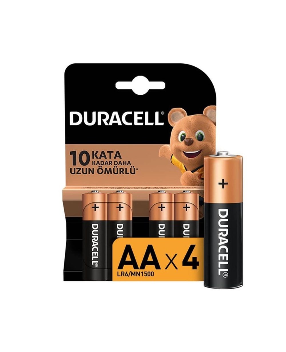 Pil, DURACELL, Duracell Bakır Başlı Alkalin Kalem Pil AA 4'lü LR6 / MN1500