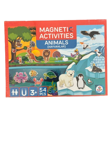 Puzzle ve Yapboz, Laço Kids, Laço Kids Manyetik Hayvanlar Aktivite Oyun Seti LC8544