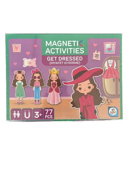 Puzzle ve Yapboz, Laço Kids, Laço Kids Manyetik Kız Kıyafet Giydirme Aktivite Oyun Seti LC8539
