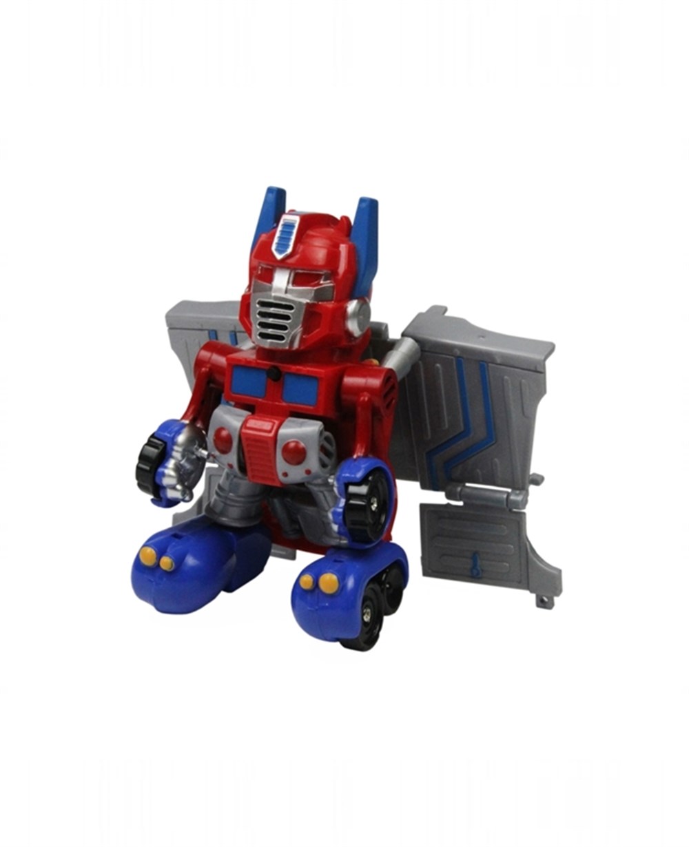 Sesli Işıklı Araçlar, Vardem, Dönüşebilen Kırmızı Mini Robot Kamyon Sesli ve Işıklı 338-A