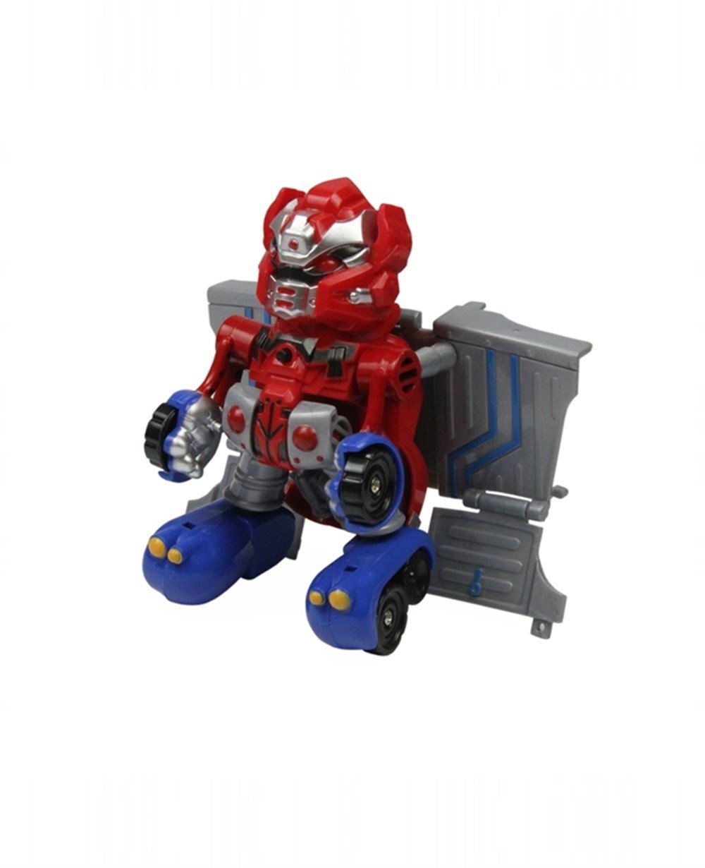 Sesli Işıklı Araçlar, Vardem, Dönüşebilen Savaşçı Kırmızı Mini Robot Kamyon Sesli ve Işıklı 338-C