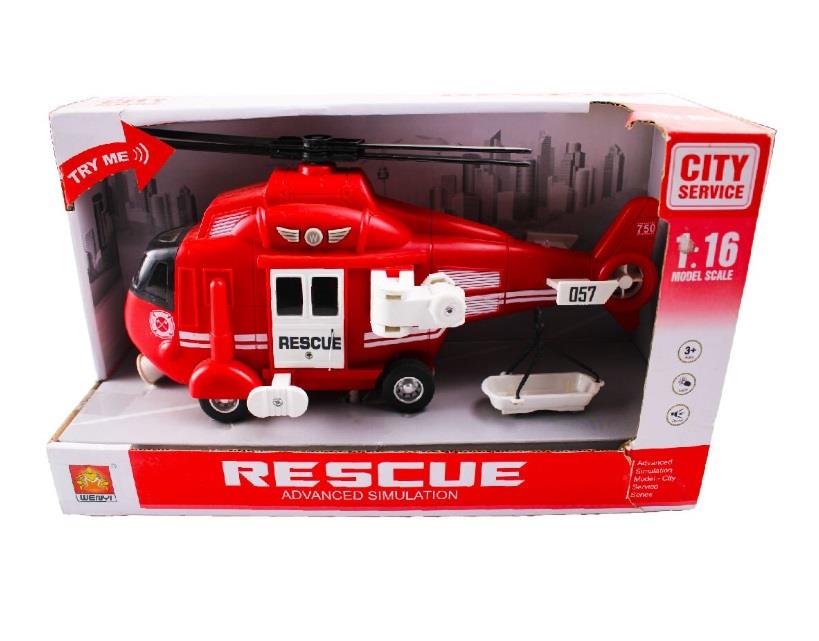 Sesli Işıklı Araçlar, OSMAN KIZILKAYA, KZL WY750A 1:16 Sesli ve Işıklı Helikopter 89271 Kırmızı