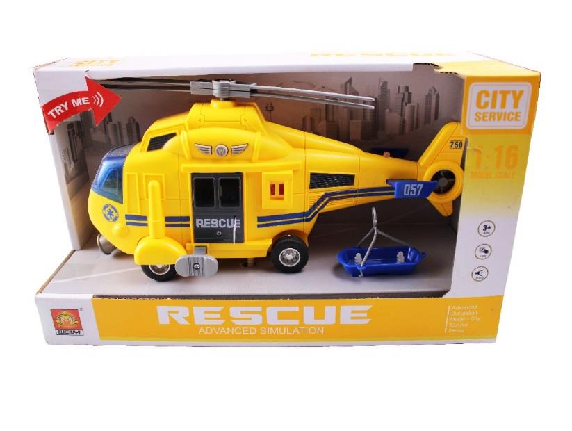 Sesli Işıklı Araçlar, OSMAN KIZILKAYA, KZL WY750A 1:16 Sesli ve Işıklı Helikopter 89271 Sarı