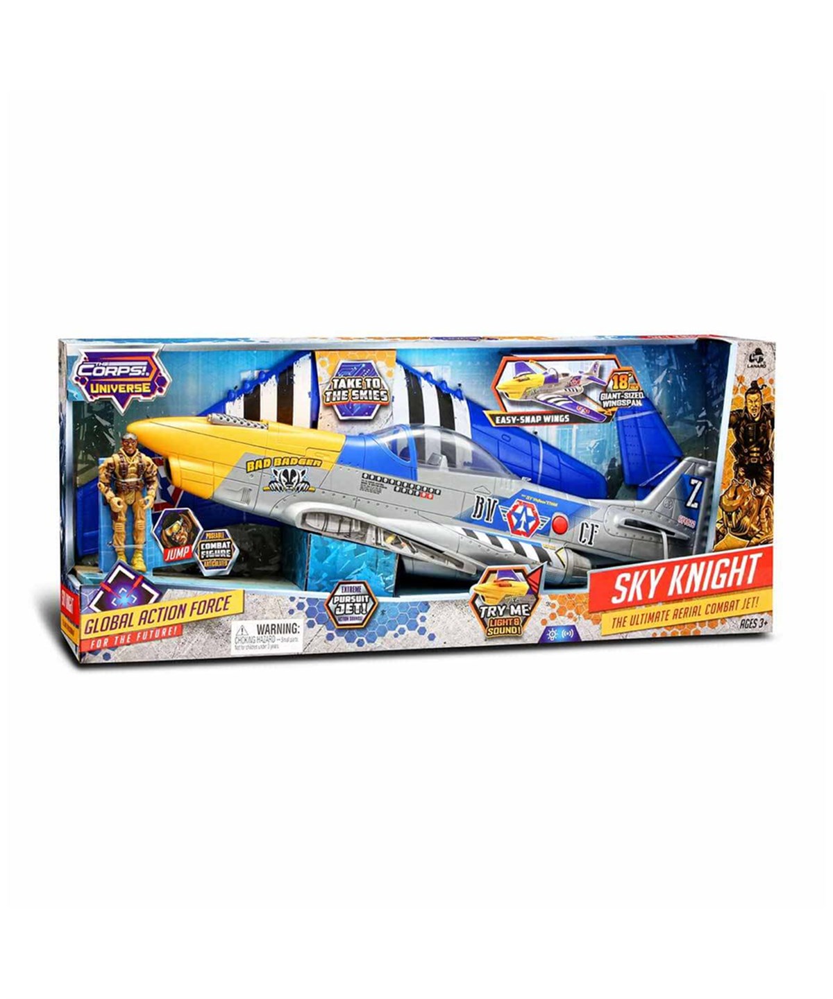 Sesli Işıklı Araçlar, Sunman, Lanard Toys The Corps Sky Knight Askeri Jet