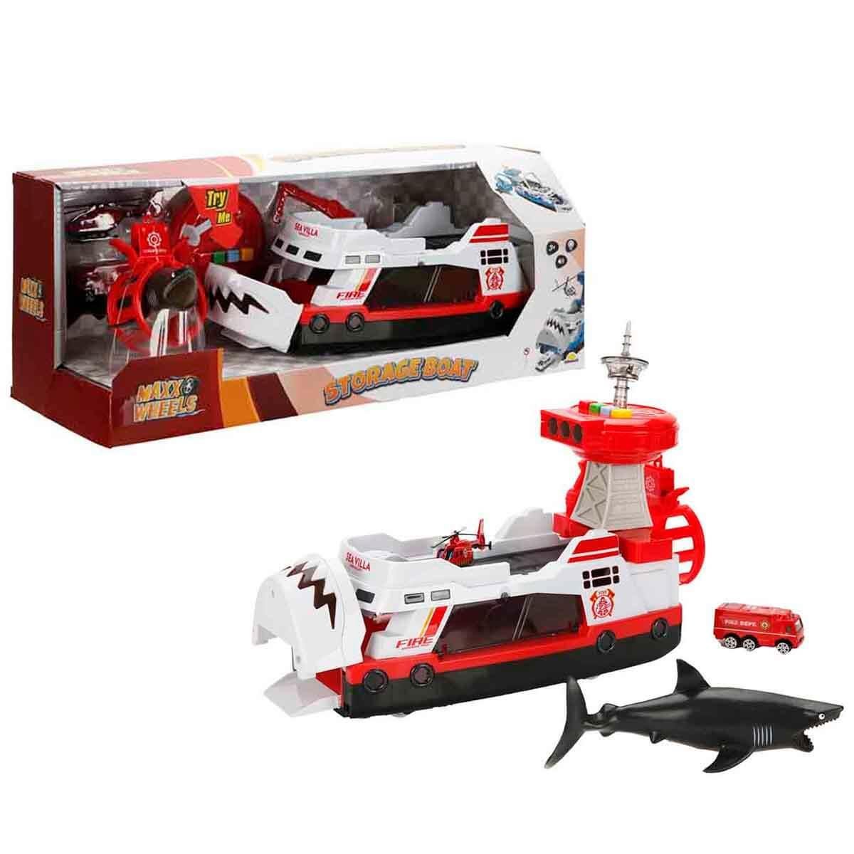 Sesli Işıklı Araçlar, Sunman, Maxx Wheels Sesli ve Işıklı Sahil Güvenlik Oyun Seti 43486 İtfaiye