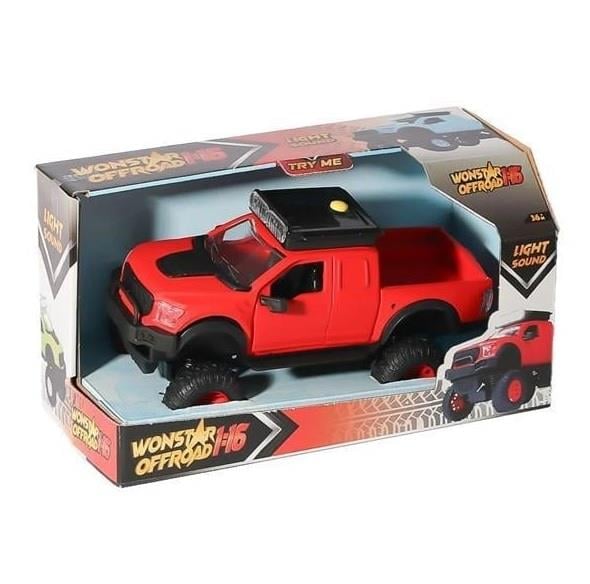 Sesli Işıklı Araçlar, ZUZU TOYS, Zuzu Toys Wonstar Offroad Sesli ve Işıklı 1:16 40165 Kırmızı