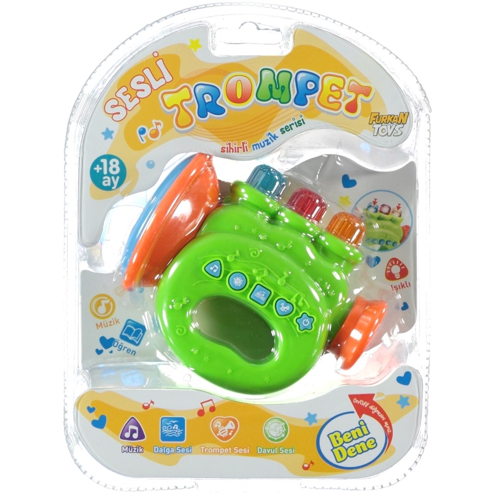 Sesli Işıklı Eğlence Arkadaşlarım Sesli Trompet FR32055