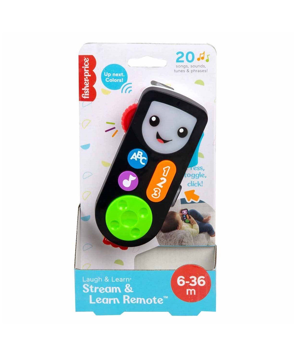 Sesli Işıklı Oyuncaklar, Fisher Price, Fisher Price Eğlen ve Öğren İzle ve Öğren Kumanda HHH27