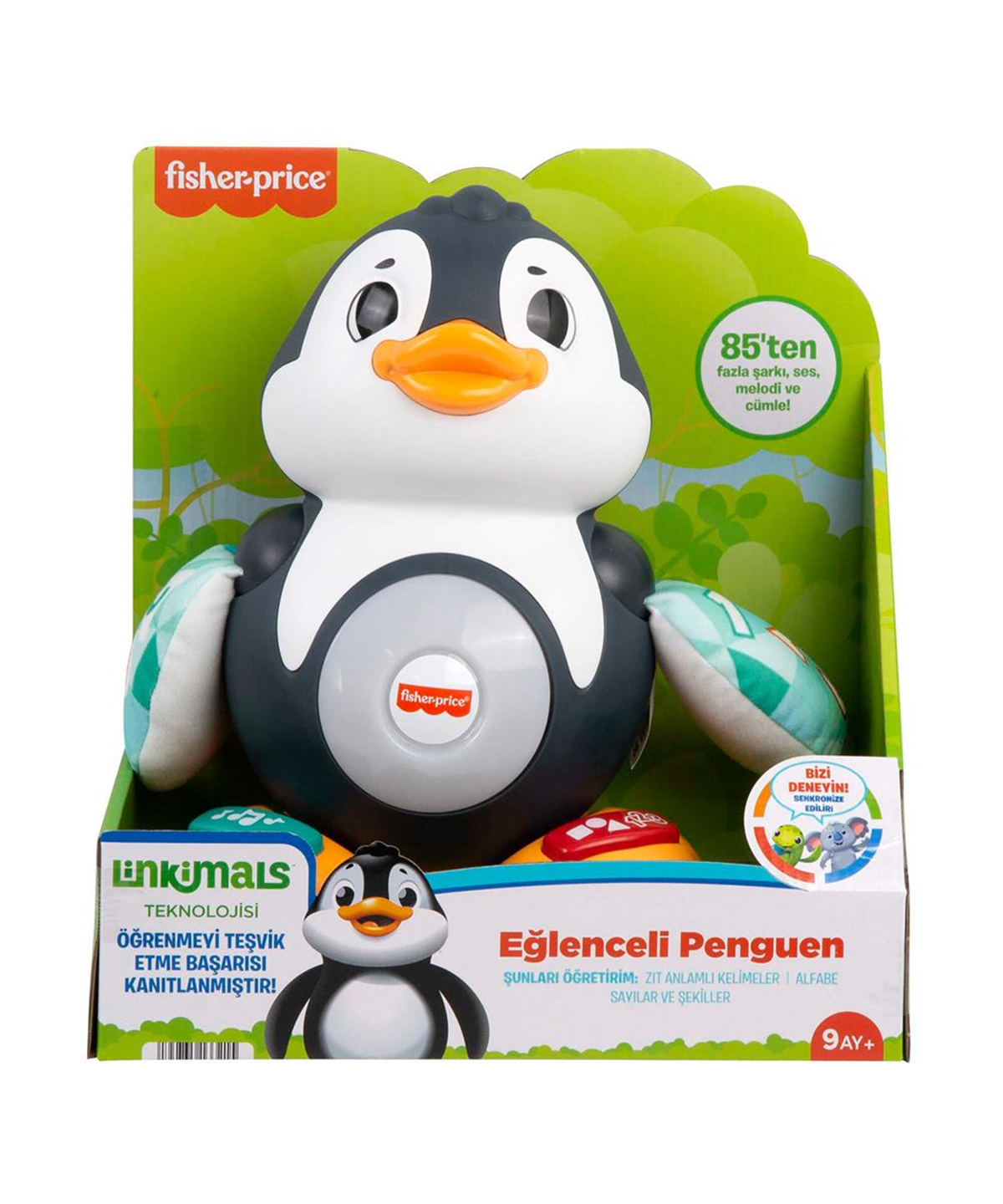 Sesli Işıklı Oyuncaklar, Fisher Price, Fisher Price Linkimals Eğlenceli Penguen HMV93