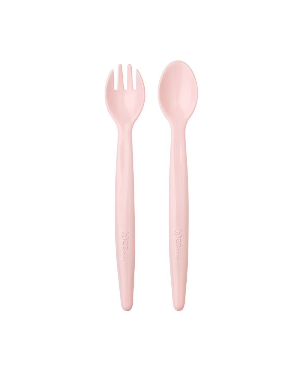 Tabak ve Kaşıklar, WEE BABY, Wee Baby Çatal Kaşık Seti Saklama Kutulu 134 Pembe