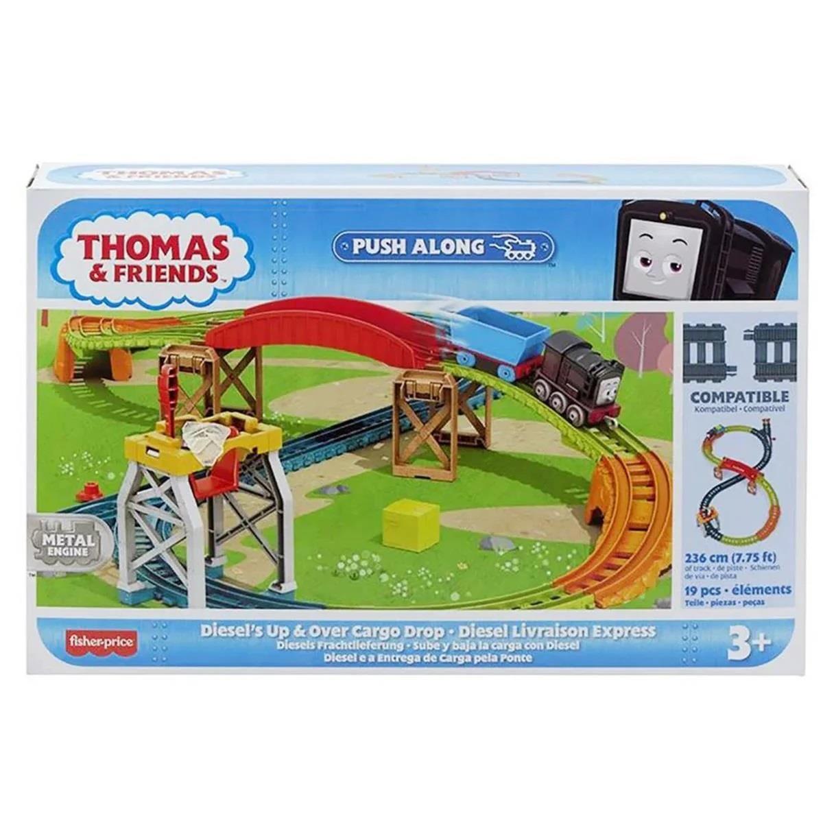 Tren ve Garaj Setleri, Fisher Price, Fisher Price Thomas ve Arkadaşları Tren Seti HGY82 HPM62 Diesel UP & Over Cargo Drop