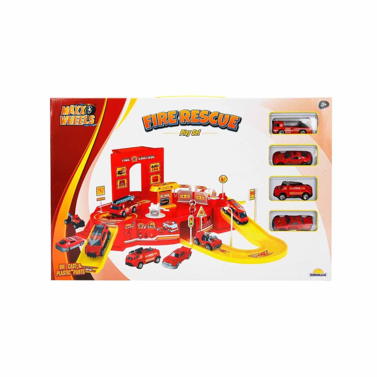 Tren ve Garaj Setleri, Sunman, Maxx Wheels İtfaiye Garaj Seti