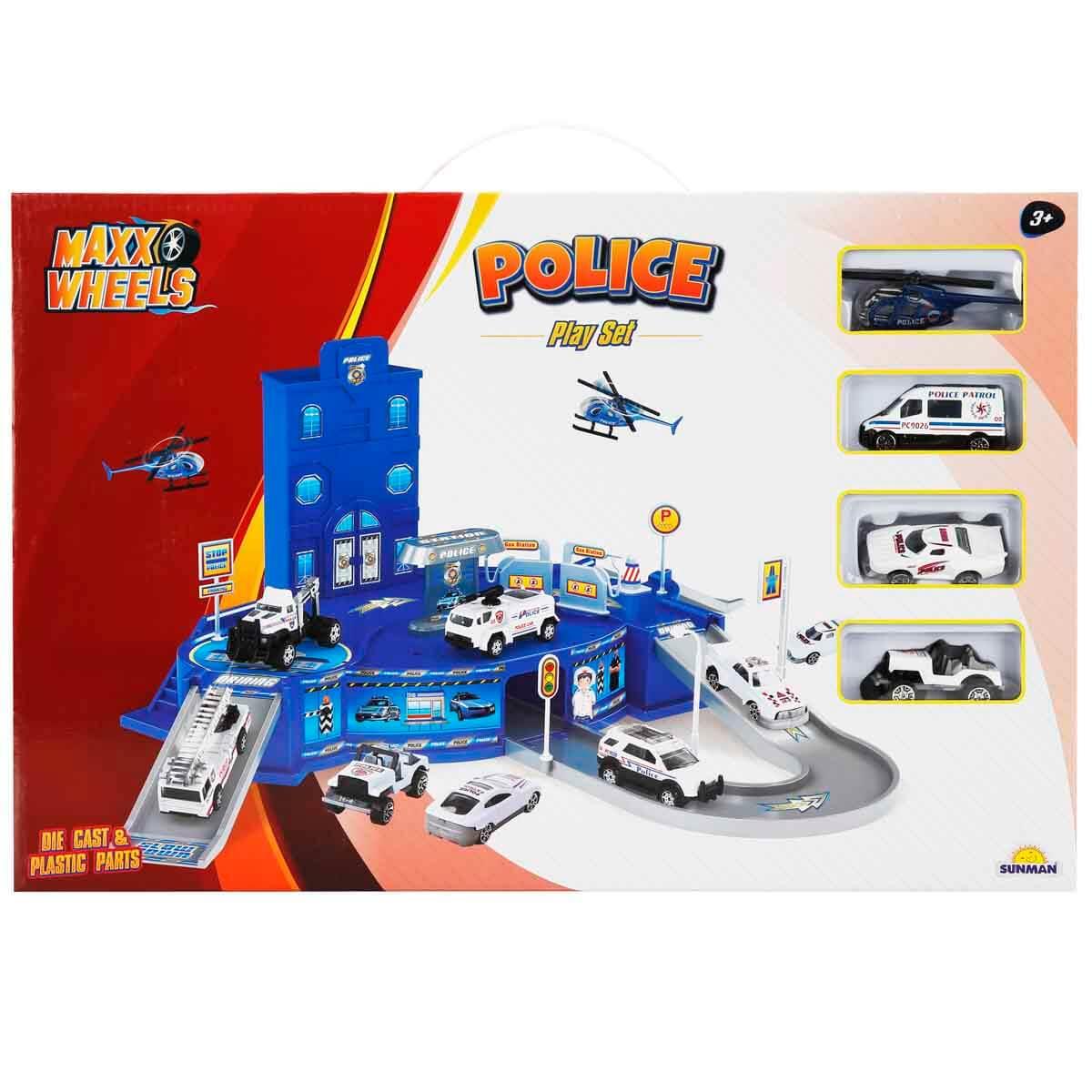 Tren ve Garaj Setleri, Sunman, Maxx Wheels Polis Garaj Seti
