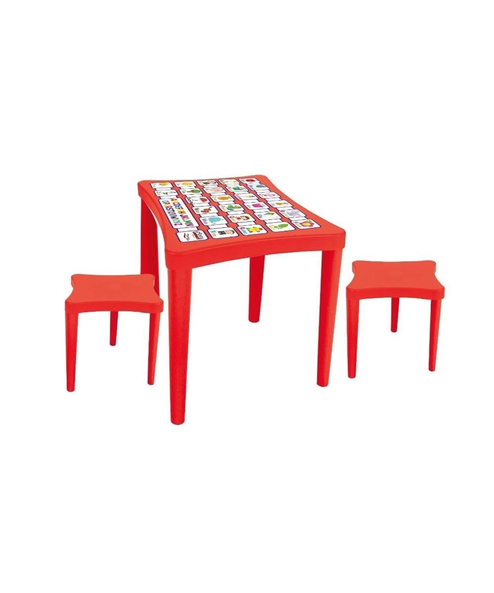 Yazı Tahtası ve Çalışma Masası, Pilsan, Pilsan Story İki Tabureli Masa Kırmızı