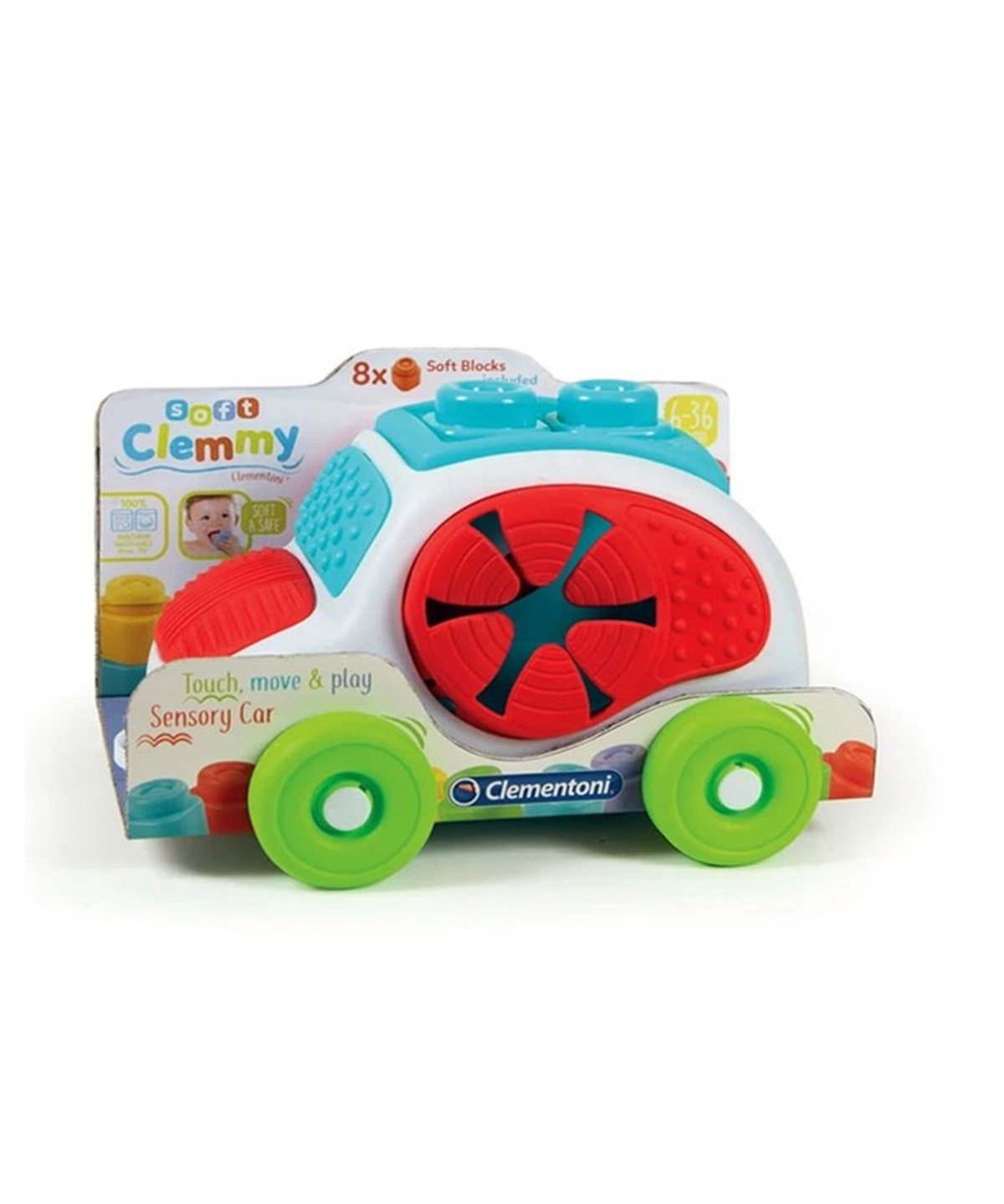 Yürüme Arkadaşları, Clementoni, Clementoni Soft Clemmy Yumuşak Blok Duyusal Araba 17315 