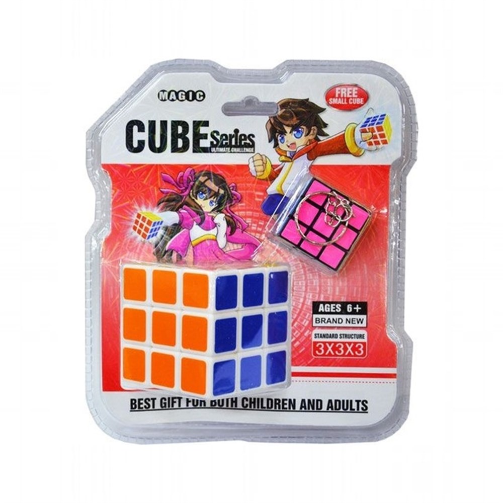 İkili Zeka Küpü 3x3x3 Büyük ve Küçük Boy (Anahtarlık), 6920171224095, rubiks, zeka küpü, sabır küpü, rubik
