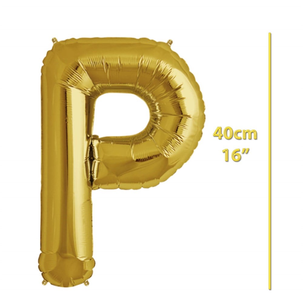 Folyo Harf P Gold Balon 40cm ( 16 inç )16