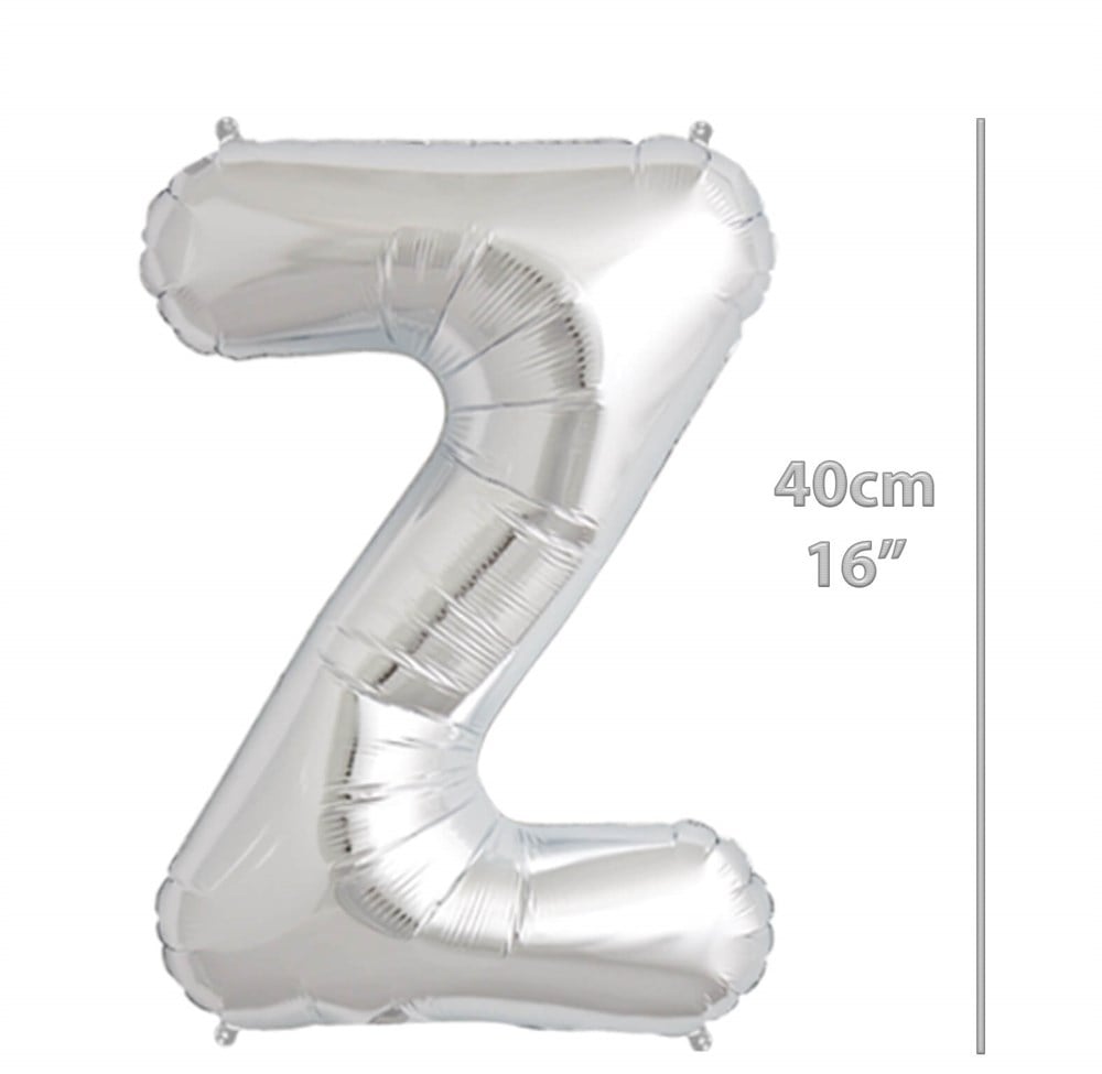 Folyo Harf Z Gümüş Balon 40cm ( 16 inç )16