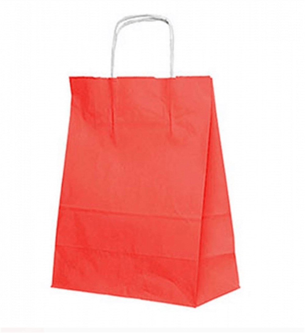 Roll Up Karton Çanta 25x31cm Kırmızı18x24 Karton Çantalar