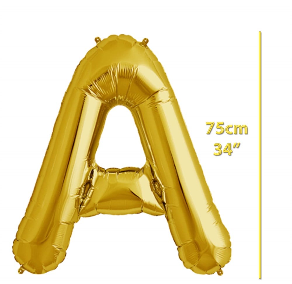 Folyo Harf A Gold Balon 75cm ( 34 inç )34