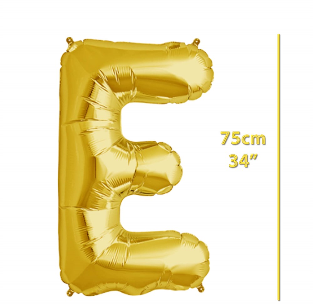 Folyo Harf E Gold Balon 75cm ( 34 inç )34