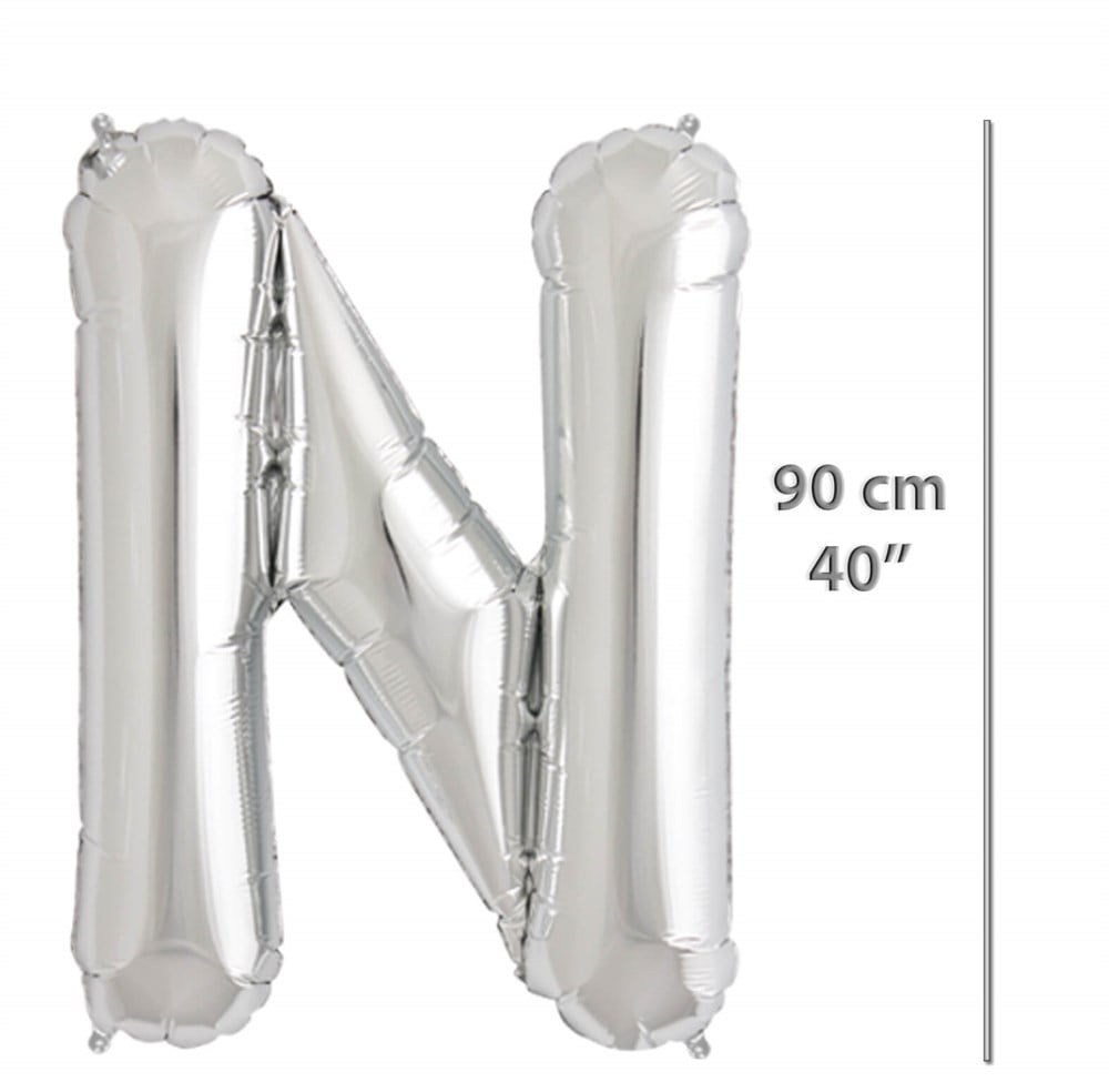 Folyo Harf N Gümüş Balon 90cm ( 40 inç )40