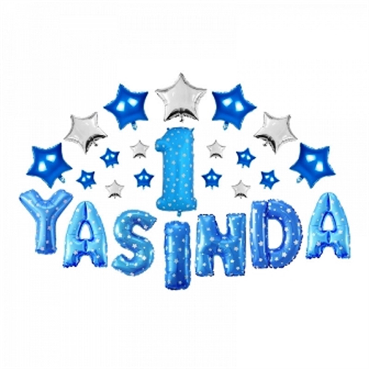 40cm 1 Yaşında Yıldızlı Set