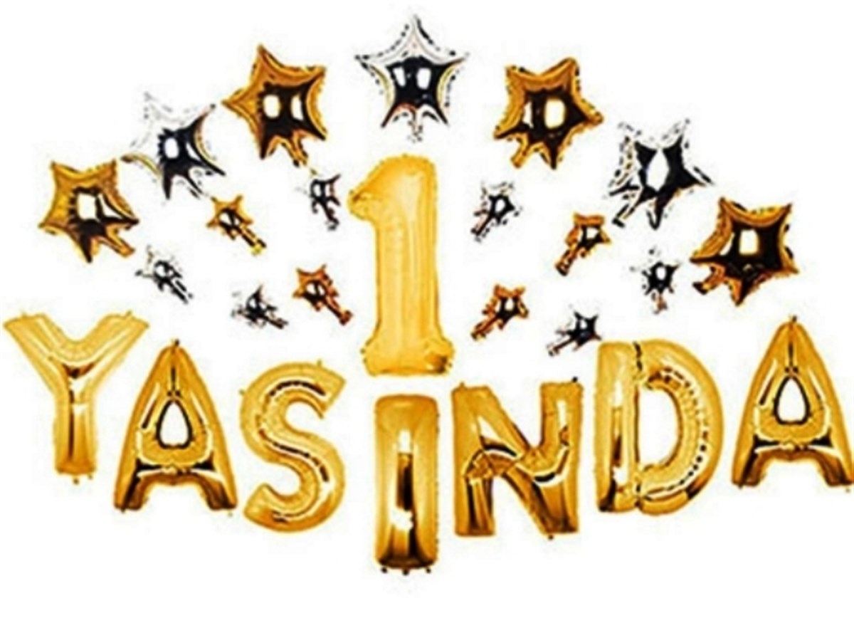40cm 1 Yaşında Yıldızlı Set