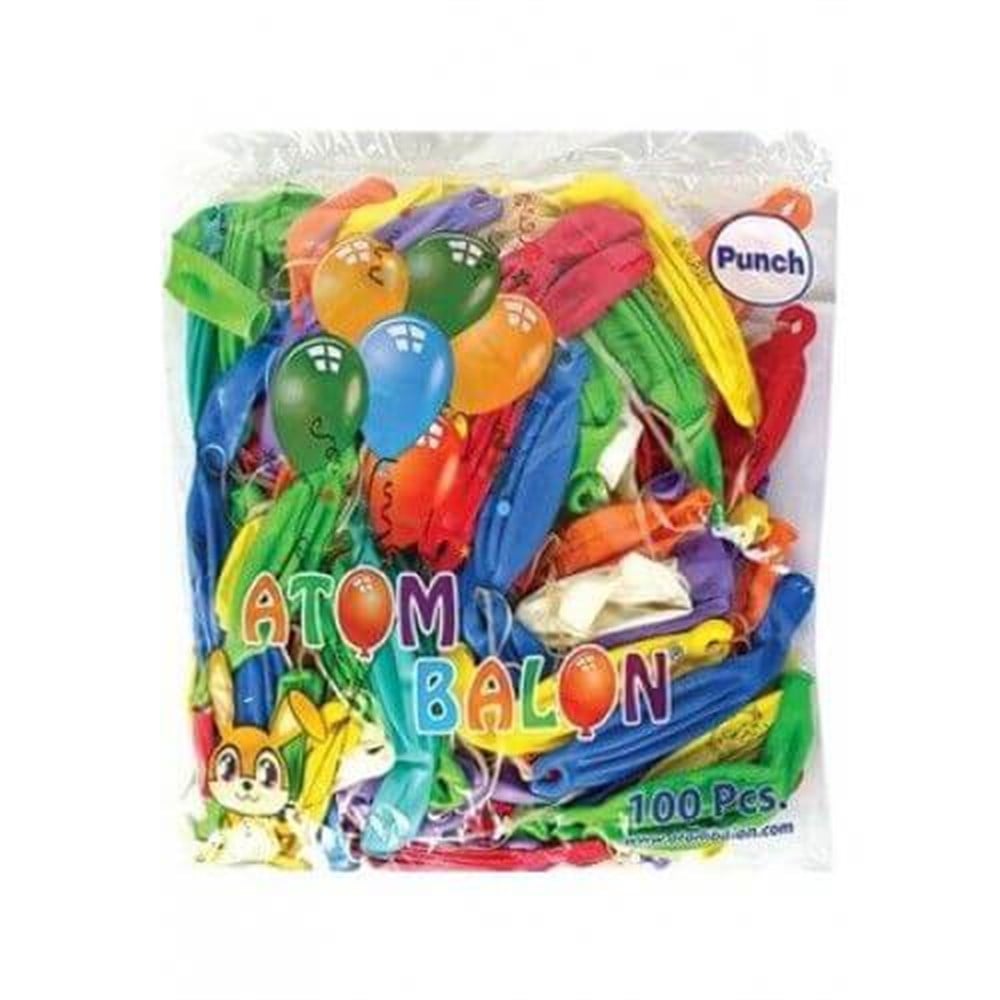 Diğer Lateks BalonlarPunch Balon Karışık 10'lu PaketATOM