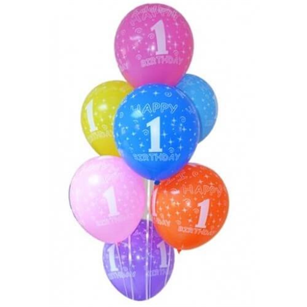 Baskılı Latex Balonlar1 Yaş Baskılı Karışık Balon 10 'l PaketBALONEVİ