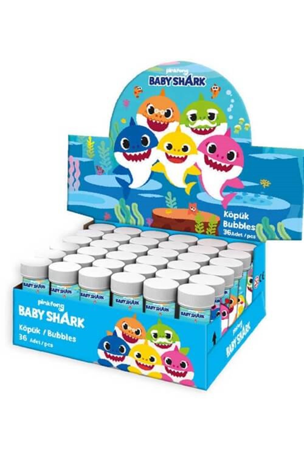 Aksesuarlar ve HediyeliklerBaby Shark Temalı Star Köpük Baloncuk 36'lı paketBALONEVİ