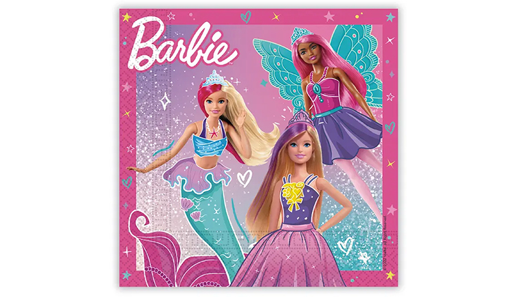 Lisanslı PeçetelerBarbie Temalı Kağıt Peçete 33x33 cm çift katBalonevi