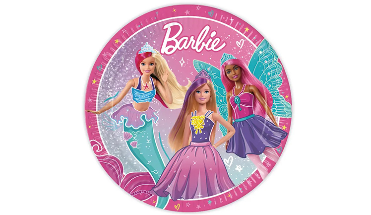 Lisanslı TemalıTabaklarBarbie Temalı Karton Tabak 23cm 8 AdetBalonevi