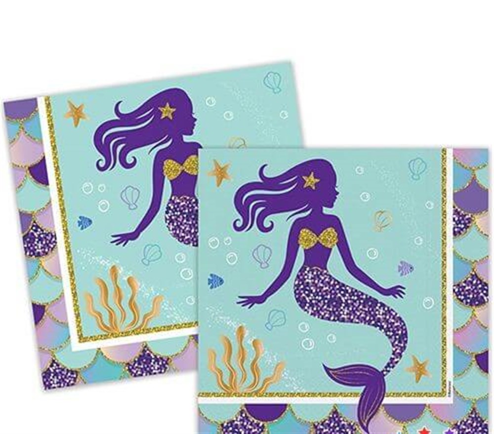 Lisanslı PeçetelerDeniz Kızı Temalı Kağıt PeçeteBALONEVİ