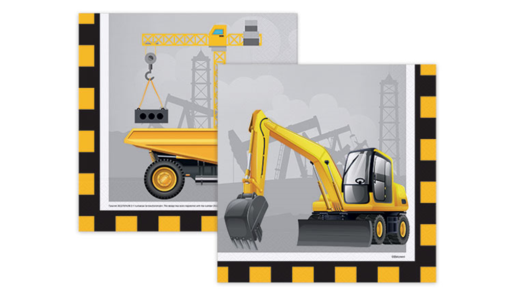 Desenli Peçetelerinşaat Temalı Peçete 16 AdetBalonevi