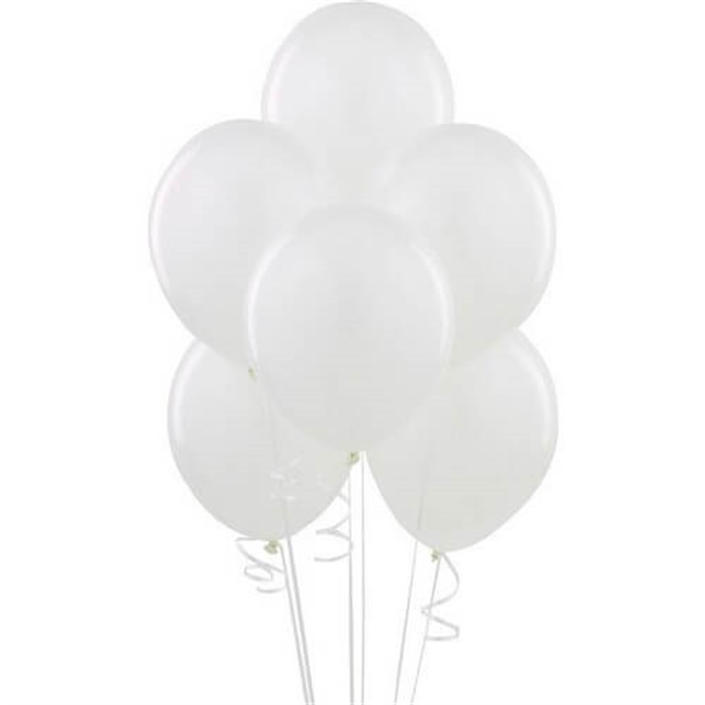 Metalik BalonlarMetalik Balon Beyaz 10 'lu PaketBALONEVİ