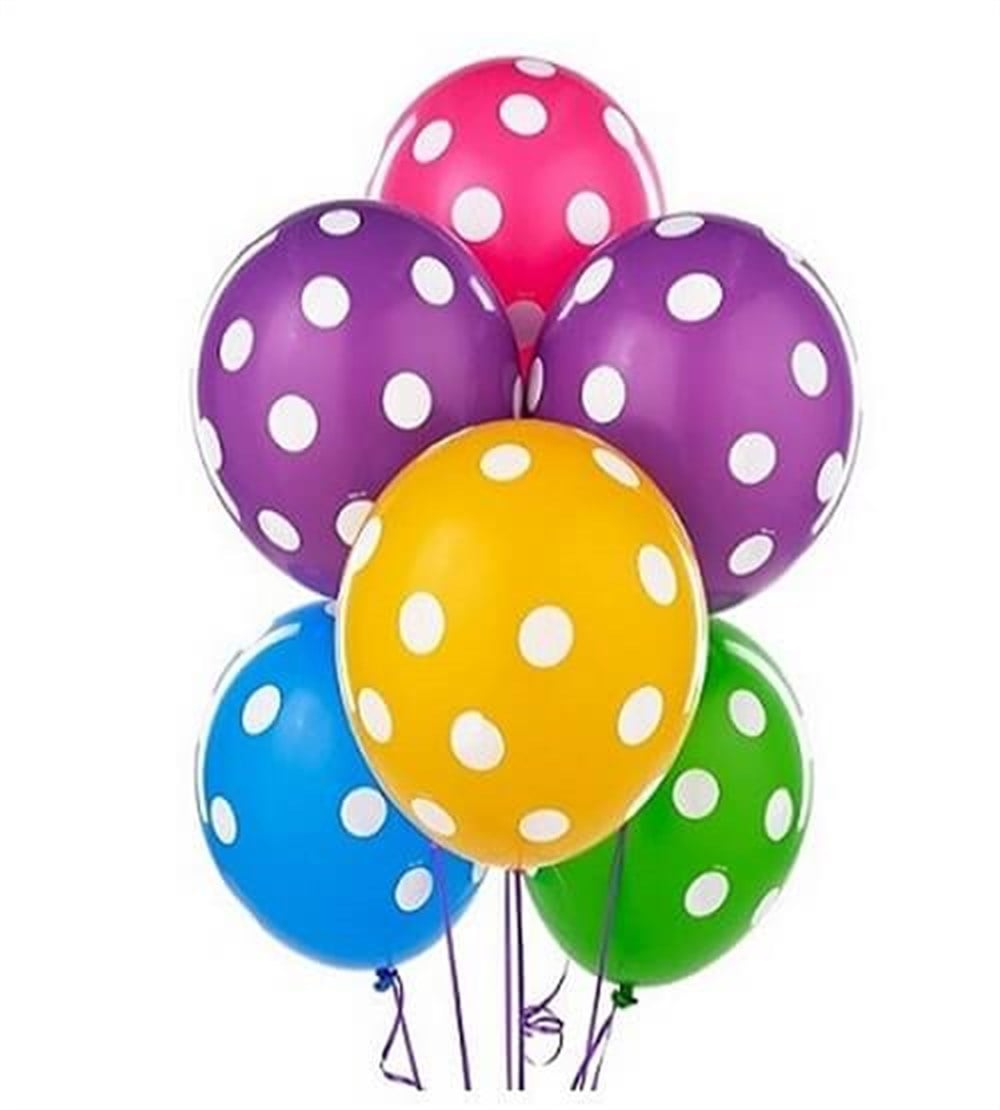 Baskılı Latex BalonlarPuantiyeli Karışık Balon 10 'lu PaketBALONEVİ