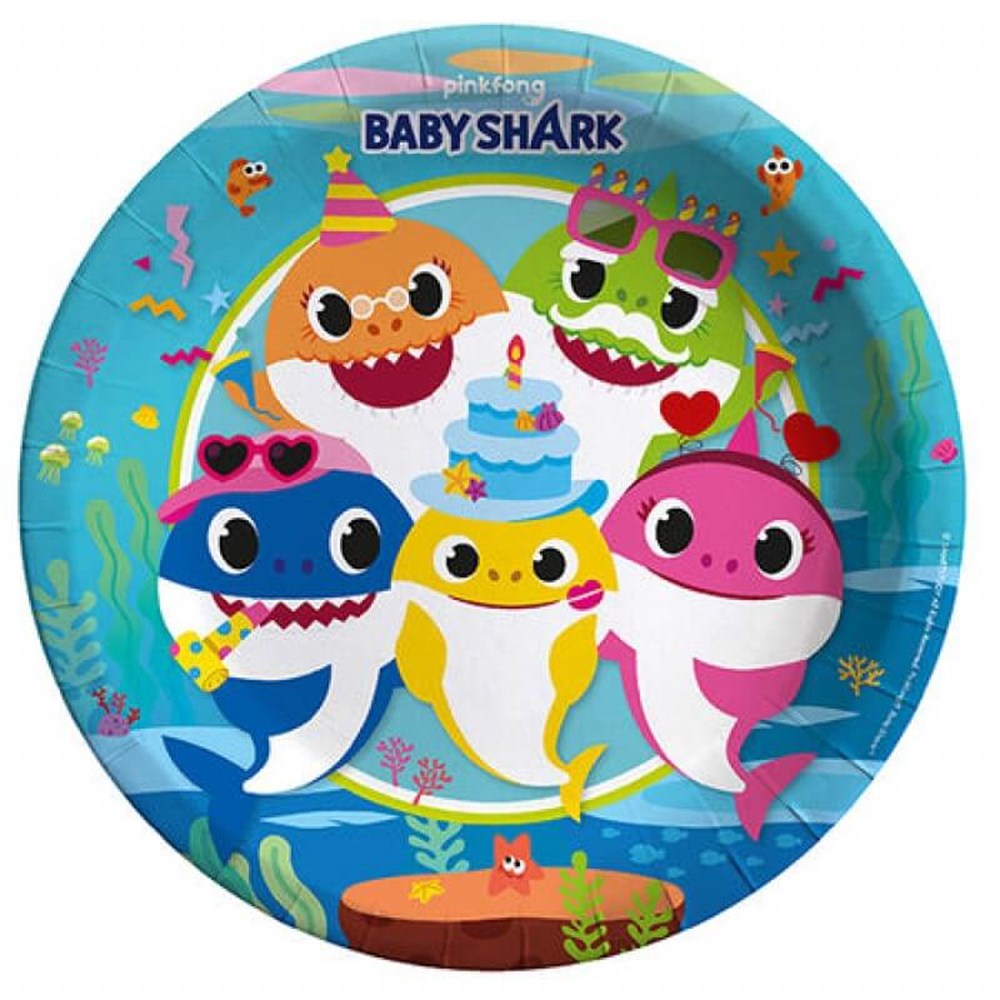 Lisanslı TabaklarTabak Karton Baby Shark 23cmBALONEVİ