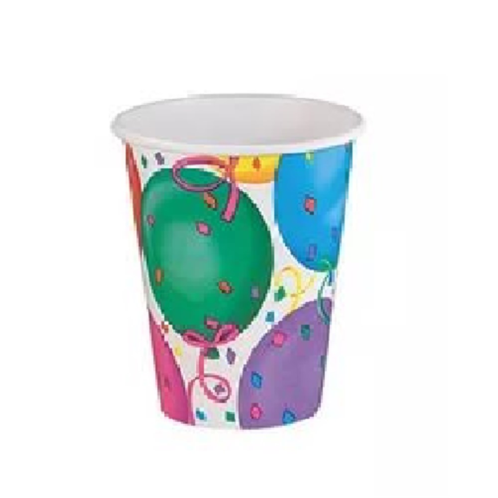 Roll-Up Karton Bardak BalonluDüz Renk Karton Bardaklar