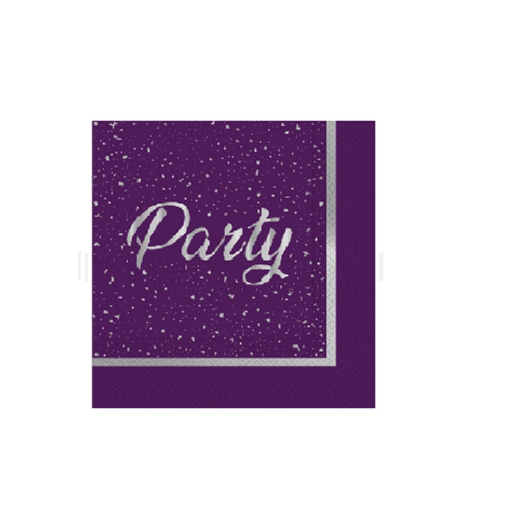 Roll-Up Party Dreams Peçete Parti Zamanı MorDüz Renk Peçeteler